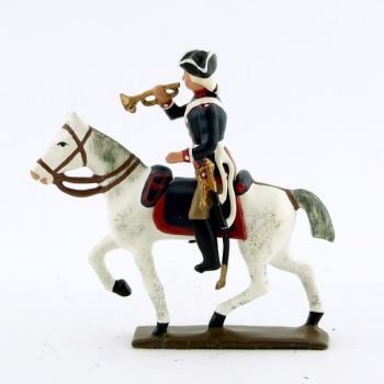 trompette de la cavalerie louis xv, régiment d'anjou (1740)