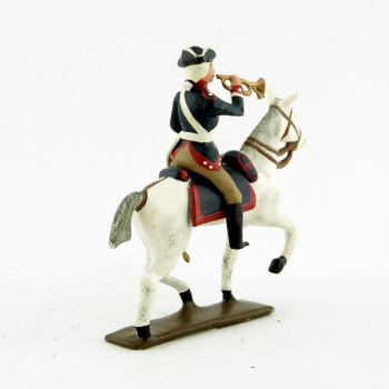 trompette de la cavalerie louis xv, régiment d'anjou (1740)