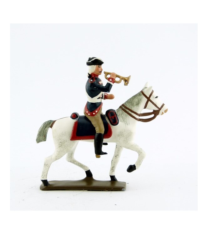 trompette de la cavalerie louis xv, régiment d'anjou (1740)