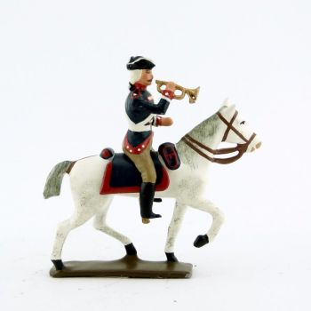 trompette de la cavalerie louis xv, régiment d'anjou (1740)