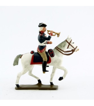 trompette de la cavalerie louis xv, régiment d'anjou (1740)