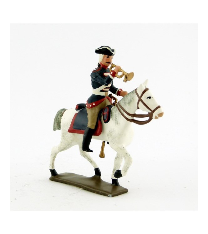 trompette de la cavalerie louis xv, régiment d'anjou (1740)