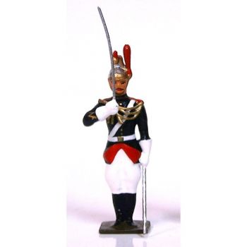 cavalier de la garde Républicaine à pied, au "présentez sabre"