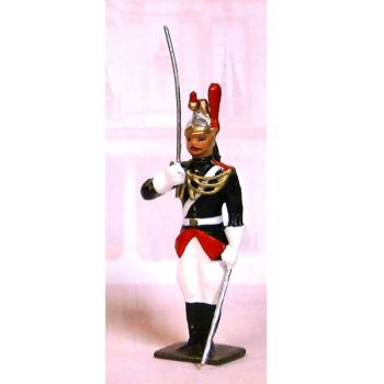 cavalier de la garde Républicaine à pied, au "présentez sabre"