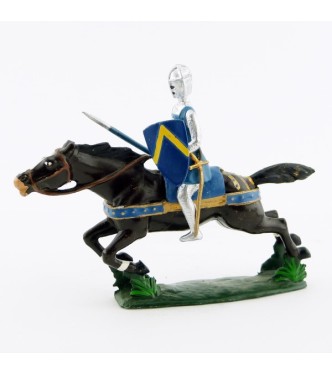 croisé à l'assaut, sur cheval au galop