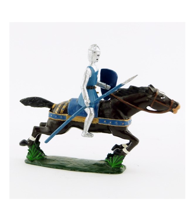 croisé à l'assaut, sur cheval au galop