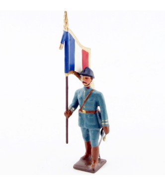 drapeau de l'infanterie de ligne en tunique bleu horizon