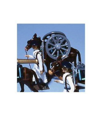 chasseur alpin tirant mulet avec paire de roues sur le dos