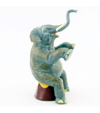 l'éléphant assis sur baquet