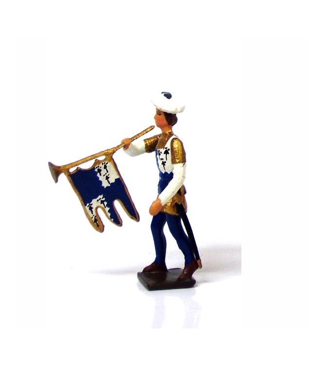 héraut de sir william de saunford avec buisine