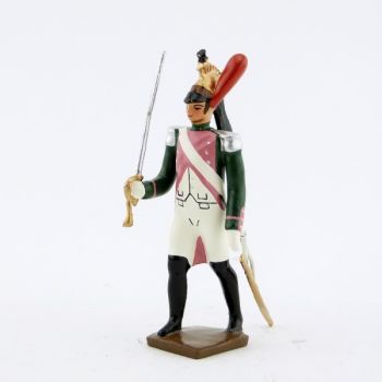 officier du 17ème rgt de dragons (dragons roses - 1812)