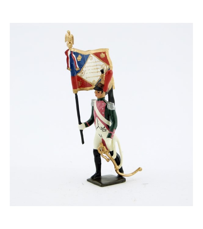 drapeau du 17ème rgt de dragons (dragons roses - 1812)