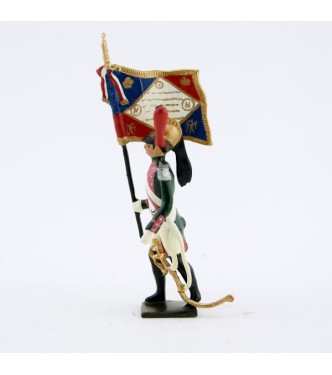 drapeau du 17ème rgt de dragons (dragons roses - 1812)