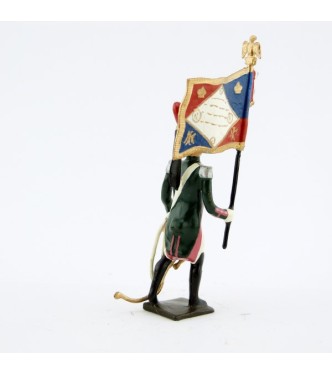 drapeau du 17ème rgt de dragons (dragons roses - 1812)