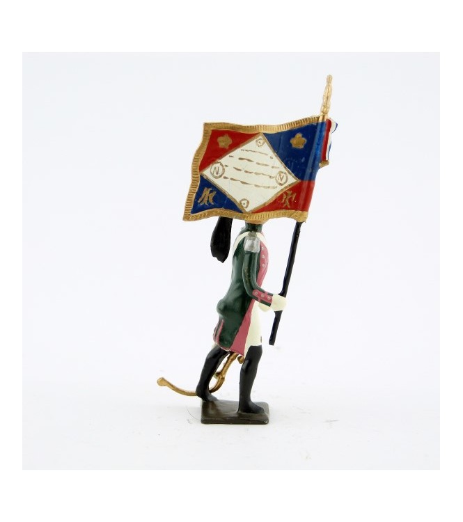 drapeau du 17ème rgt de dragons (dragons roses - 1812)