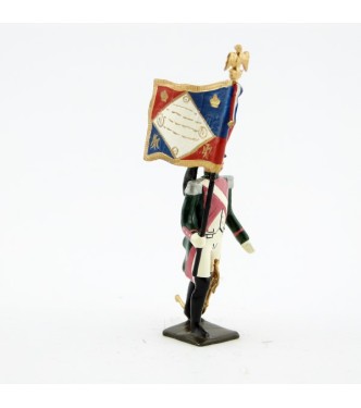 drapeau du 17ème rgt de dragons (dragons roses - 1812)