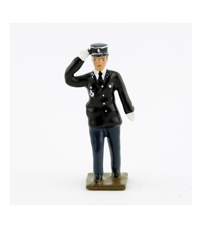 gendarme en vareuse saluant