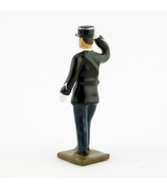 gendarme en vareuse saluant