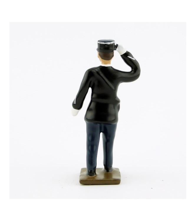 gendarme en vareuse saluant