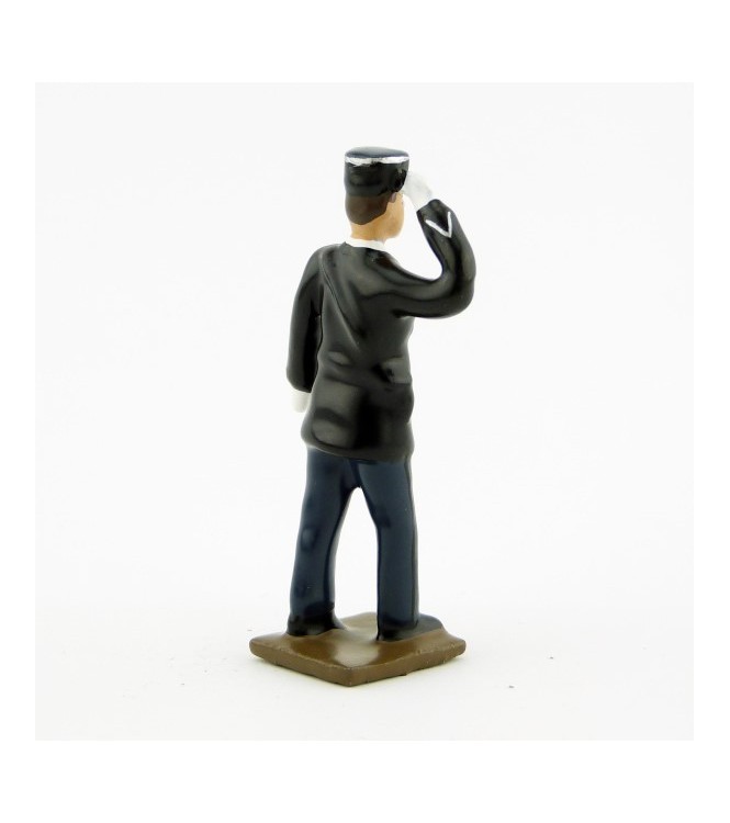 gendarme en vareuse saluant