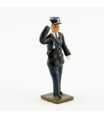 gendarme en vareuse saluant
