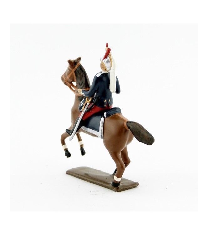 officier des dragons en tunique, tenue rouge et bleu (1914)