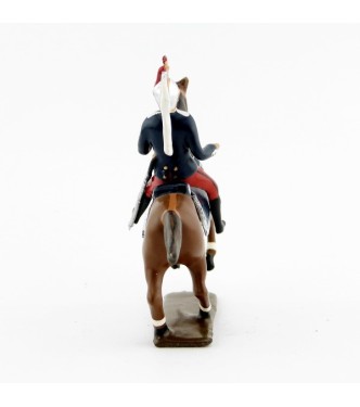 officier des dragons en tunique, tenue rouge et bleu (1914)