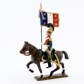 etendard des chevau-léger 1er rgt (plastron écarlate) (1812)