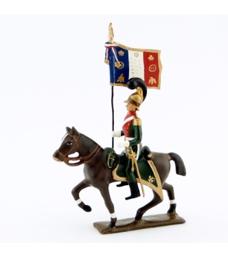 etendard des chevau-léger 1er rgt (plastron écarlate) (1812)
