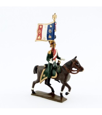 etendard des chevau-léger 1er rgt (plastron écarlate) (1812)
