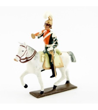 trompette (d'ordonnance) des chevau-léger 2ème rgt (plastron orange) (1812)