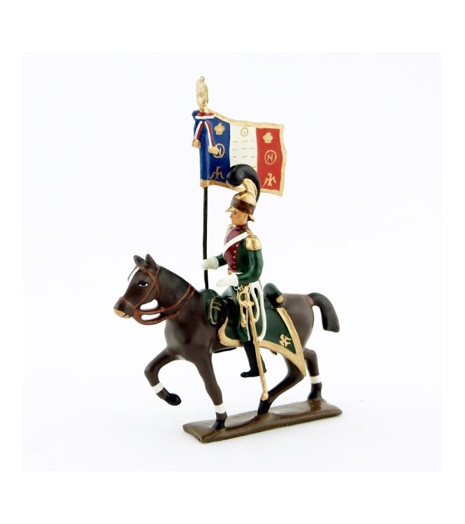 etendard des chevau-léger 4ème rgt (plastron cramoisi) (1812)