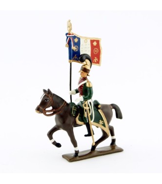 etendard des chevau-léger 4ème rgt (plastron cramoisi) (1812)