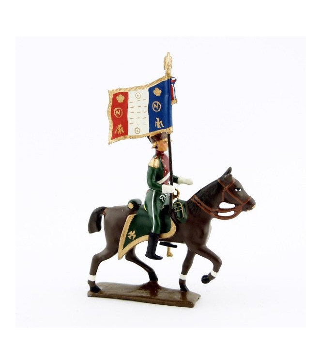 etendard des chevau-léger 4ème rgt (plastron cramoisi) (1812)