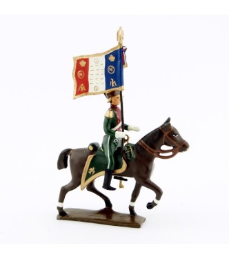 etendard des chevau-léger 4ème rgt (plastron cramoisi) (1812)