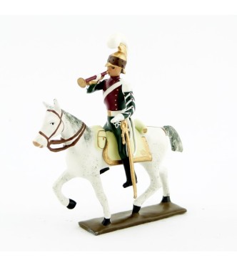 trompette (d'ordonnance) des chevau-léger 4ème rgt (plastron cramoisi) (1812)