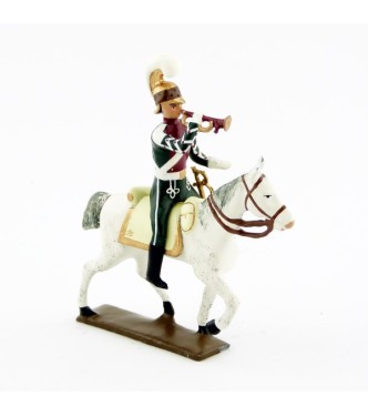 trompette (d'ordonnance) des chevau-léger 4ème rgt (plastron cramoisi) (1812)