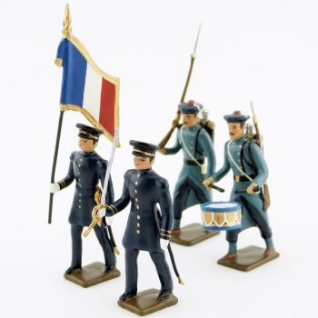 ensemble de 4 figurines Infanterie de marine