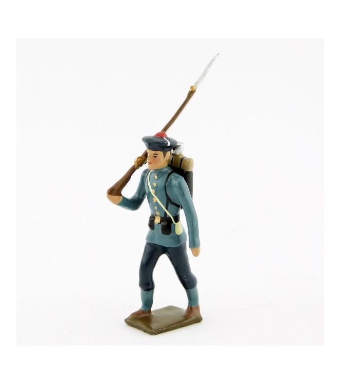 fantassin des fusiliers marins, capote bleu horizon