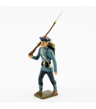 fantassin des fusiliers marins, capote bleu horizon