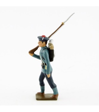 fantassin des fusiliers marins, capote bleu horizon