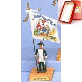 drapeau du District de Saint Victor en coffret