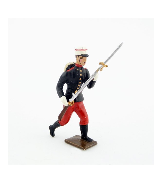 fantassin du régiment espagnol 1880 à l'assaut