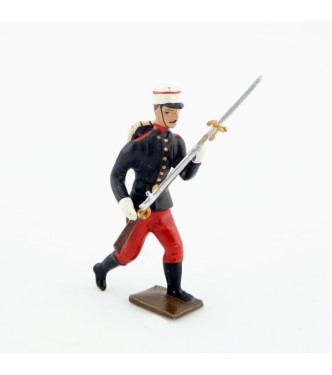 fantassin du régiment espagnol 1880 à l'assaut