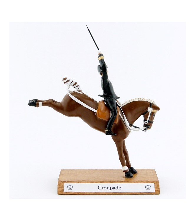 Cabriole, cavalier du Cadre Noir, grand modèle (h. 85 mm)