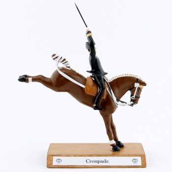 Cabriole, cavalier du Cadre Noir, grand modèle (h. 85 mm)