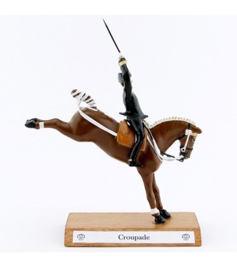 Cabriole, cavalier du Cadre Noir, grand modèle (h. 85 mm)