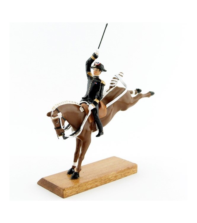 Cabriole, cavalier du Cadre Noir, grand modèle (h. 85 mm)