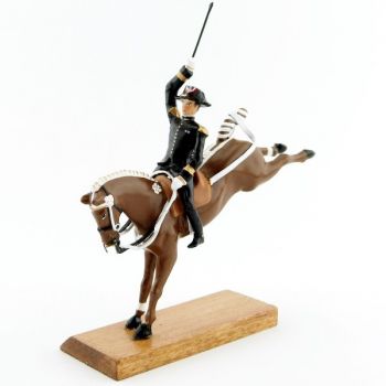 Cabriole, cavalier du Cadre Noir, grand modèle (h. 85 mm)