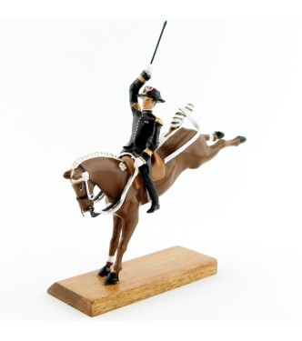 Cabriole, cavalier du Cadre Noir, grand modèle (h. 85 mm)